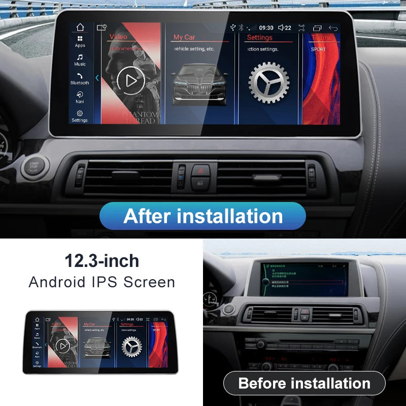 2025 New Android System Wireless Carplay AUTO for BMW 6Series F12 F13 CIC NBT Car Video Players Gps Navigation