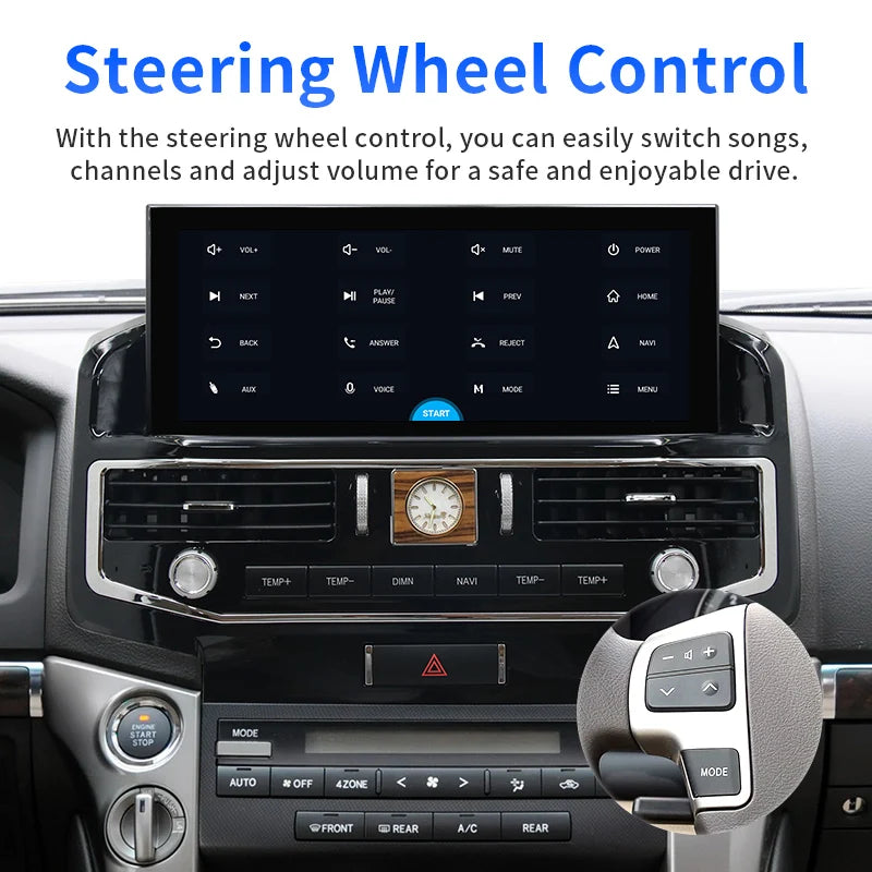 Land Cruiser 2008-2015 Toyota LC200 Car Stereo Android Car Radio GPS Navigation Multimedia Player Head Unit with CarPlay
