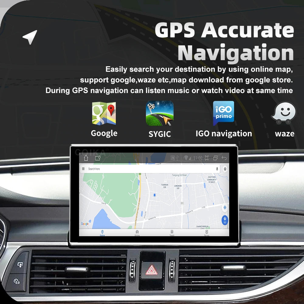 9" Android 13 Car Multimedia Touchscreen for Audi A6 C7 A7 2012-2018