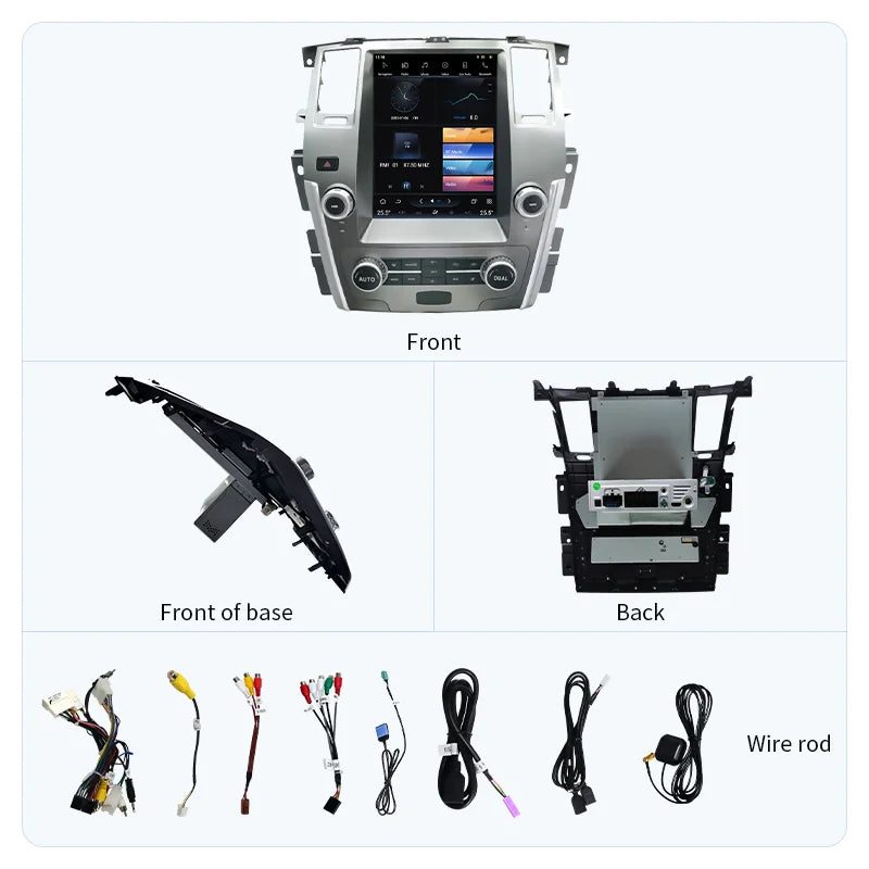 NISSAN Patrol/Armada Y62 Infiniti QX80 2010-2020 Stereo Replacement Tesla Style Screen Built-in Carplay/Android Auto