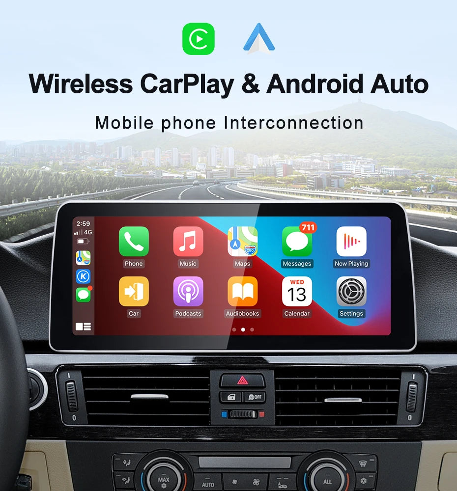 12.3 inch BMW 3&5 Series 2003-2013 Android13 Car Multimedia Player ID8 Wireless CarPlay