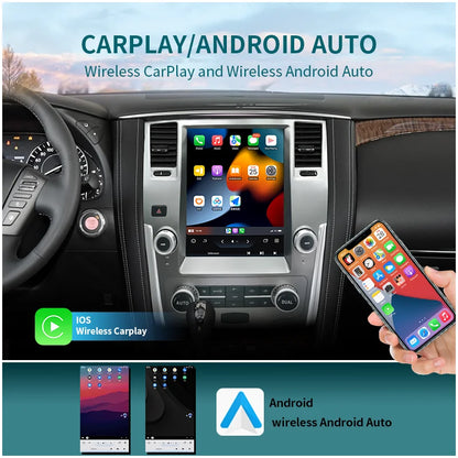NISSAN Patrol/Armada Y62 2010-2020 Stereo Replacement Tesla Style Screen Built-in Carplay/Android Auto