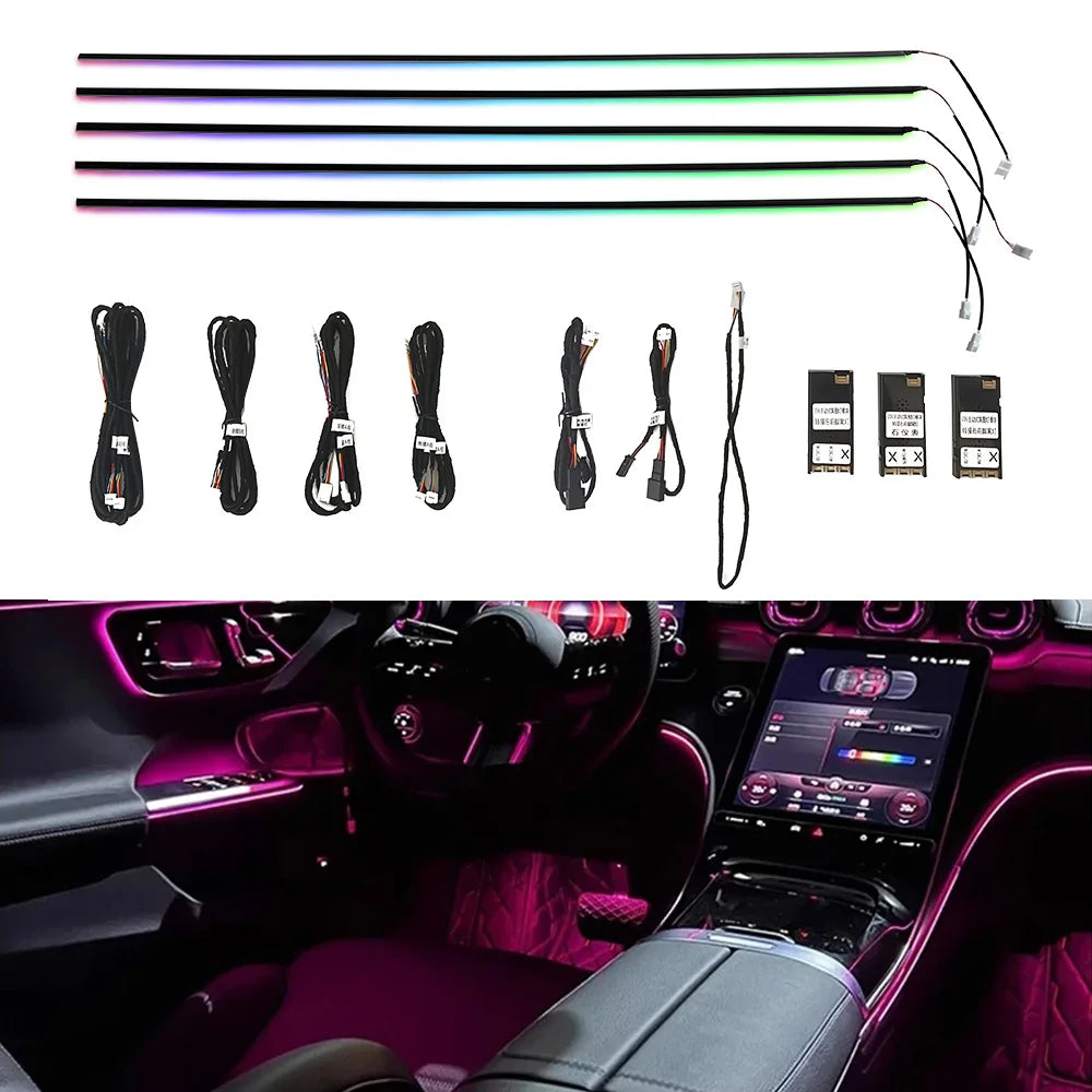 Mercedes Benz New C-class W206 64 Colors LED Styling Interior Atmosphere Lamp Kit