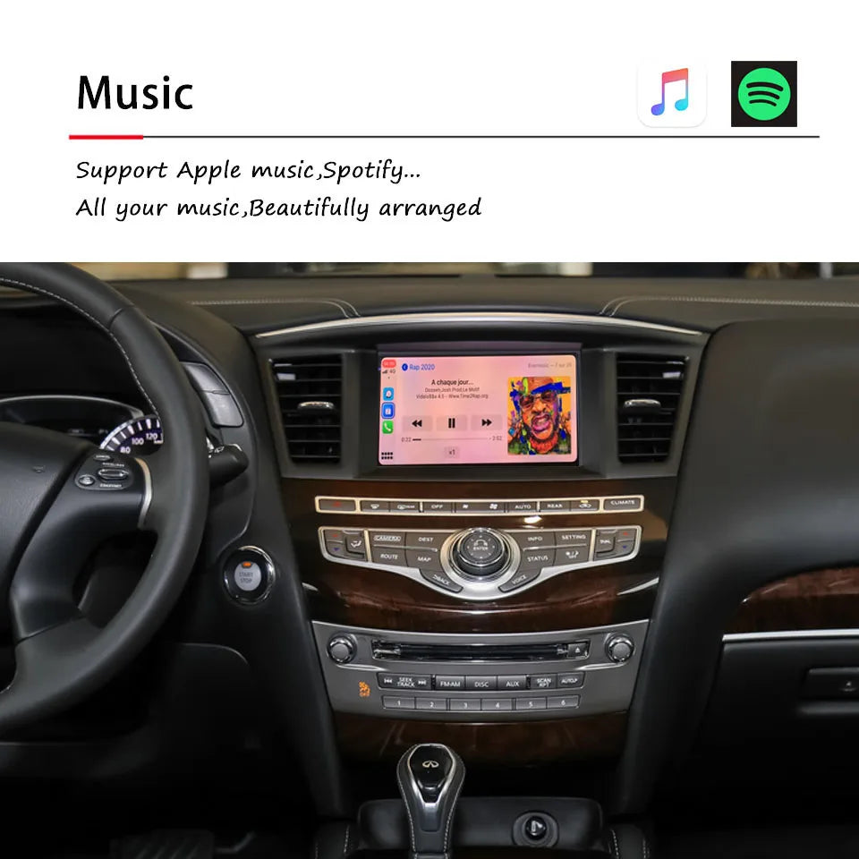 Wireless CarPlay For Infiniti QX60 QX70 JX35 G37 Nissan GT-R 2008-2020 Android Auto Apple CarPlay Carlinklife Interface Module