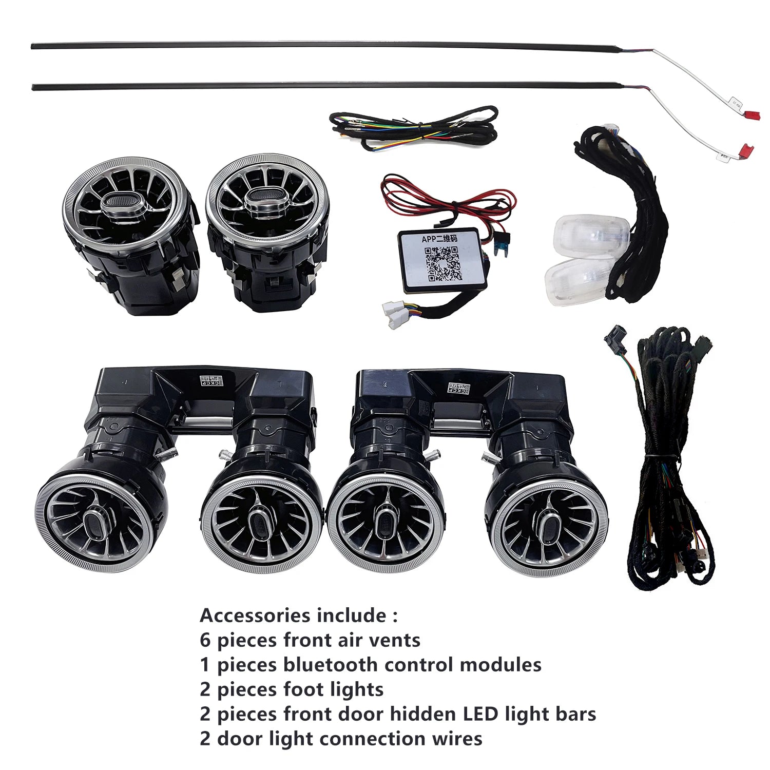 Mercedes-Benz AMG GT W290 2015-2018 64 Colors Ambient Light Front Air Vent Turbine
