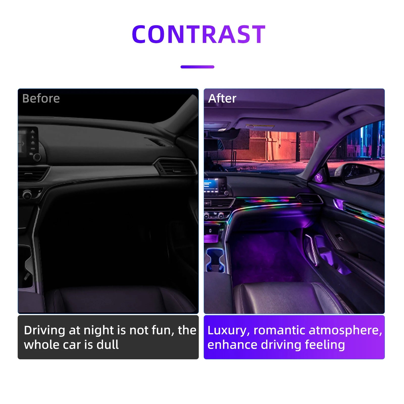 Honda Accord 2018-2022 Multicolor RGB Ambient Lighting