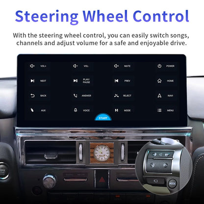 Lexus GX 460/400 2010-2021 12.3inch Car Stereo Android Car Radio GPS Navigation Multimedia Player Head Unit with CarPlay