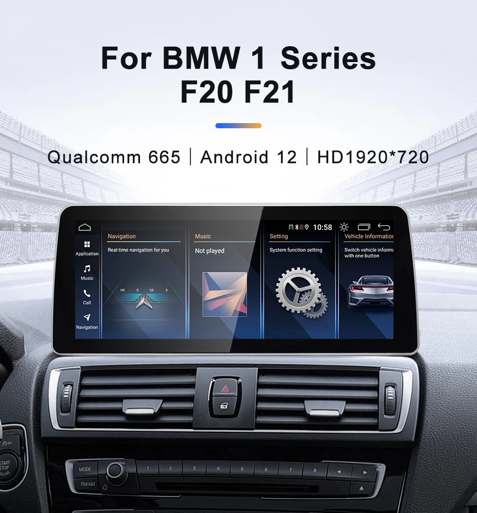 12.3inch BMW 1&2 series F20 F21 F23 Android13 Car Multimedia Players ID8 Wireless Carplay