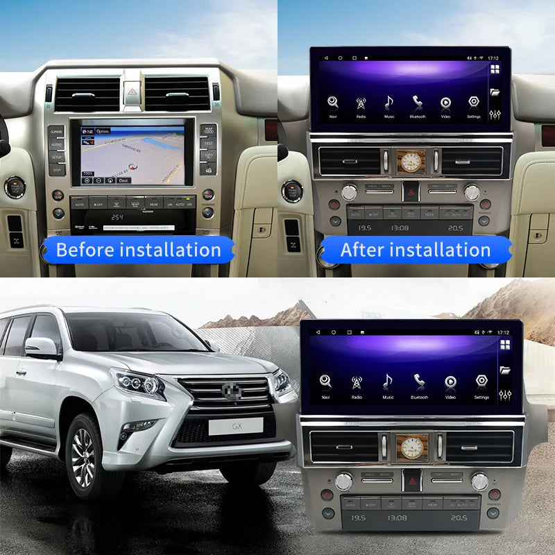 Lexus GX 460/400 2010-2021 12.3inch Car Stereo Android Car Radio GPS Navigation Multimedia Player Head Unit with CarPlay