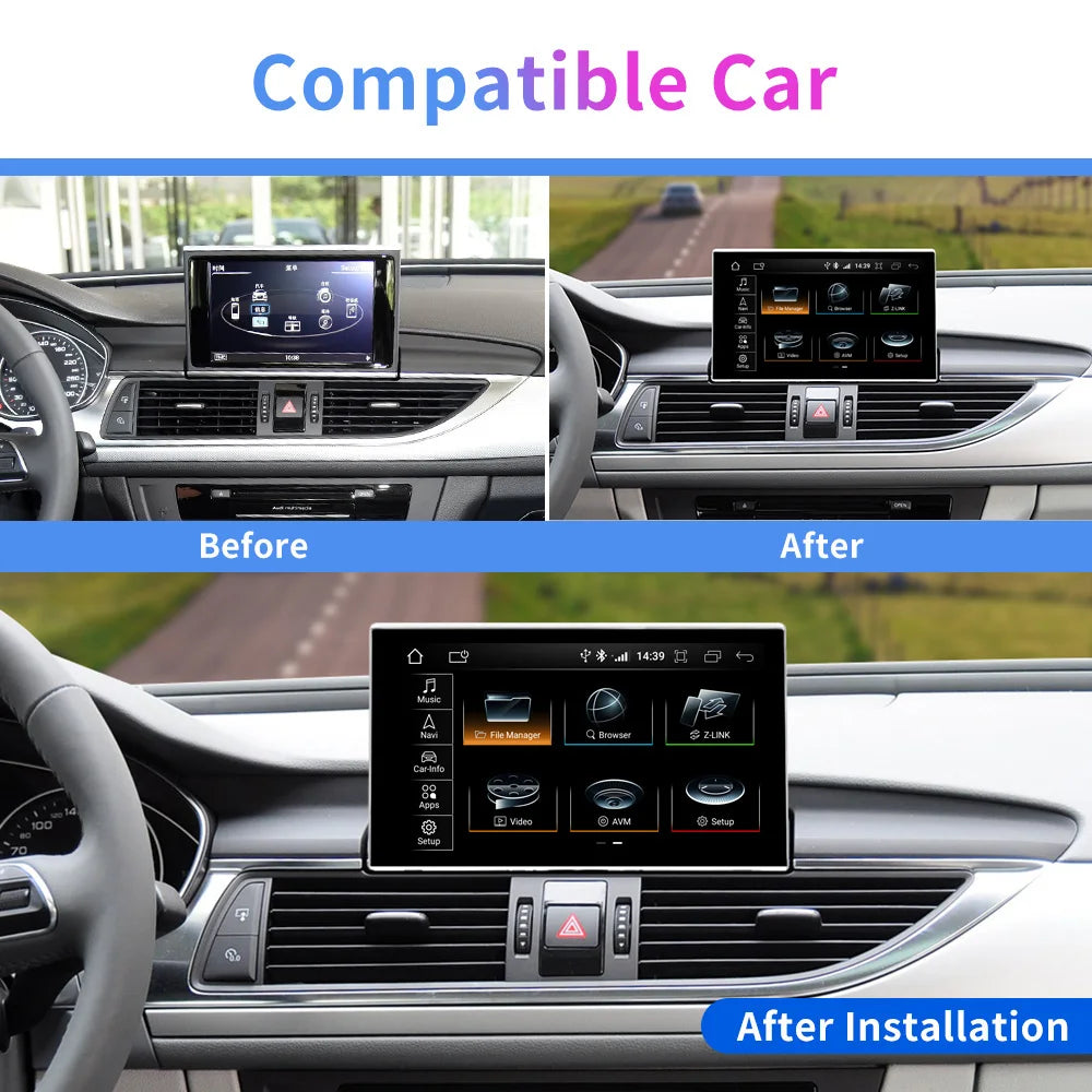 9" Android 13 Car Multimedia Touchscreen for Audi A6 C7 A7 2012-2018