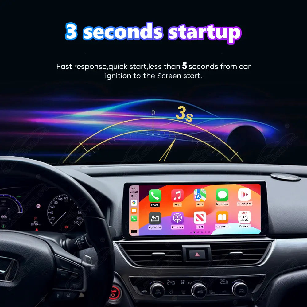 12.3" Linux Touch Screen For Honda Accord 10th 2018-2022 Wireless Carplay Android Auto Car Radio