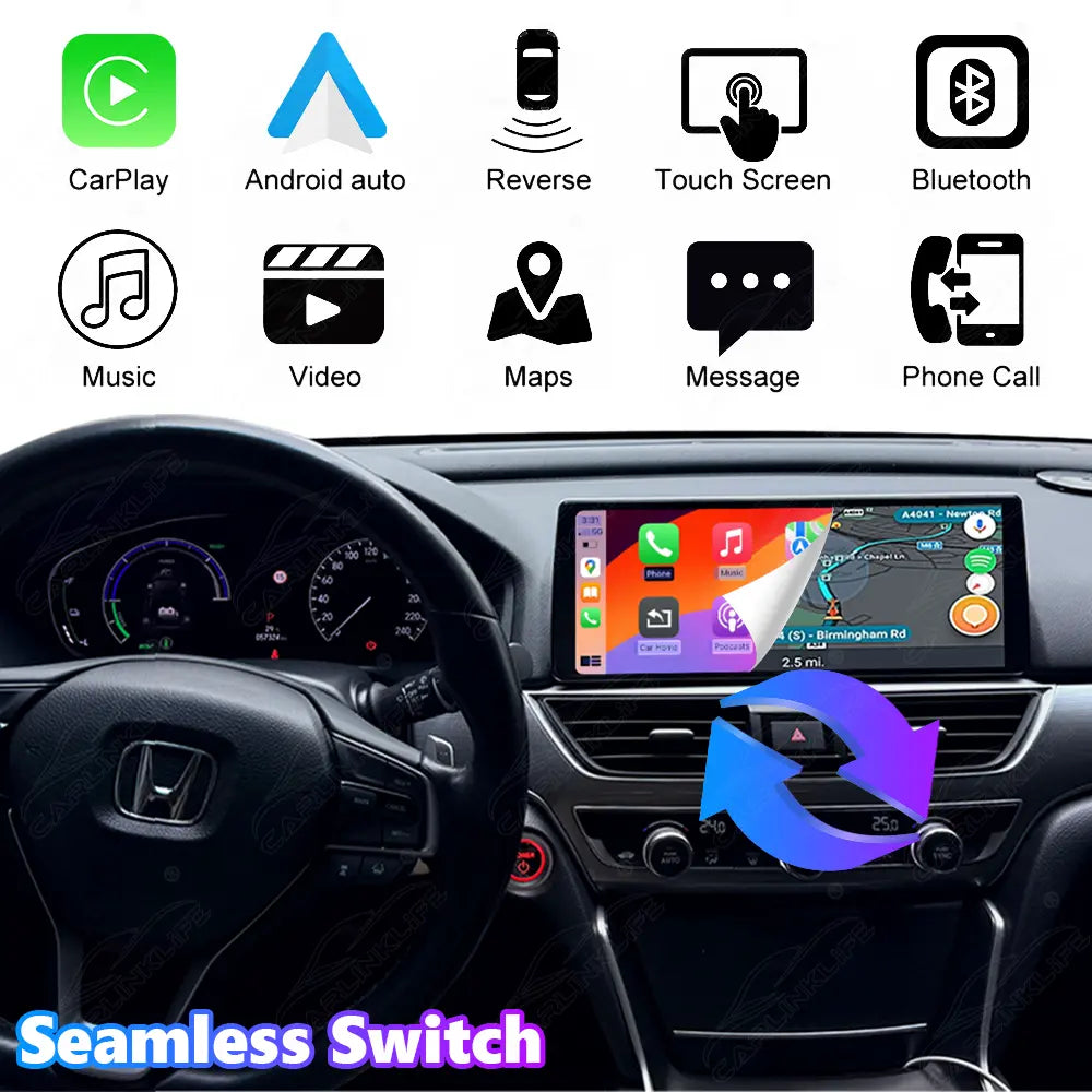 12.3" Linux Touch Screen For Honda Accord 10th 2018-2022 Wireless Carplay Android Auto Car Radio