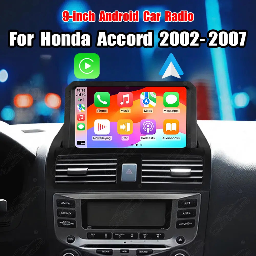 9 inch Android Car Radio For Honda Accord 2002-2007 Car Stereo CarPlay Multimedia Player