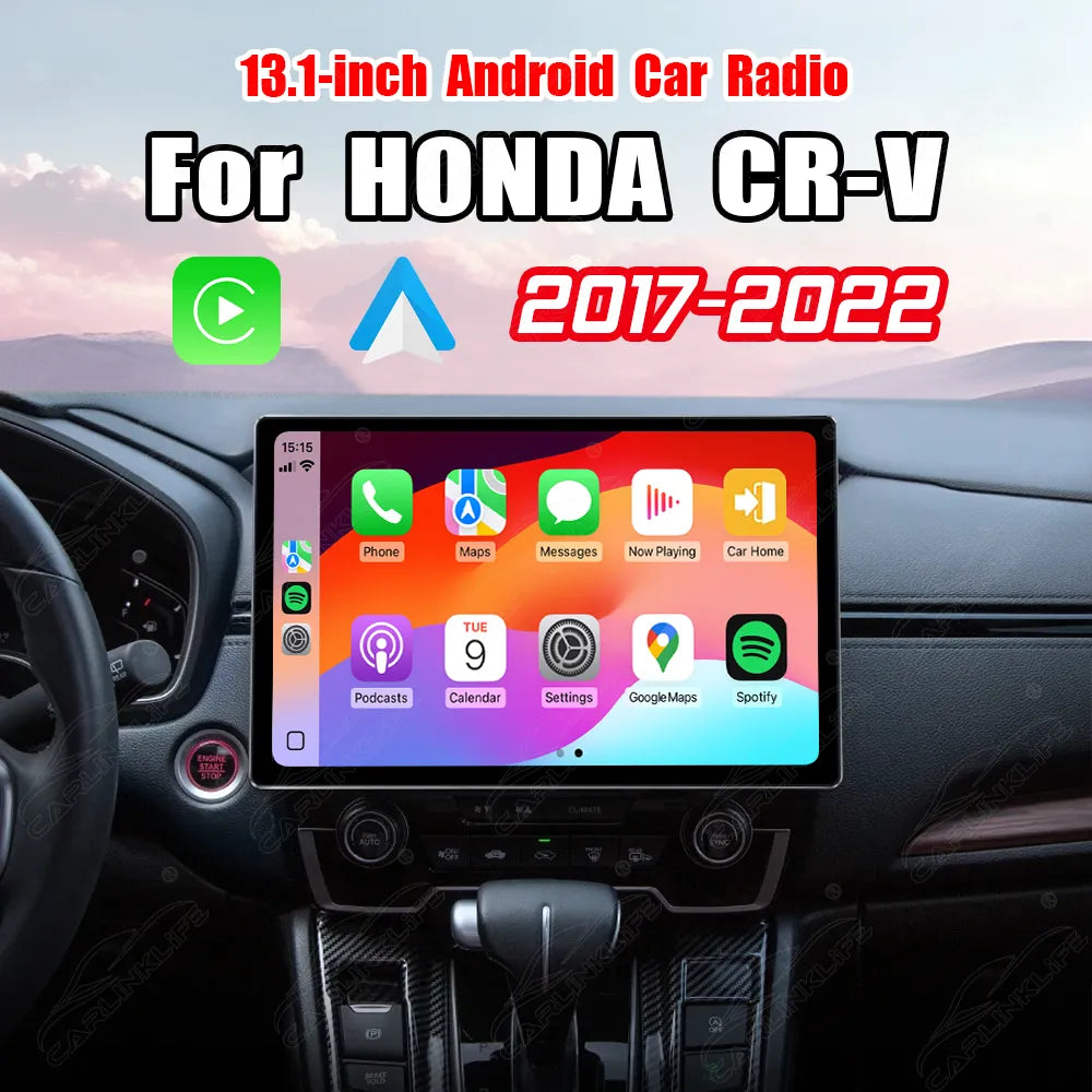 Honda CR-V (2017-2022) 13.1" Android Car Stereo Apple CarPlay Android Auto Screen Upgrade
