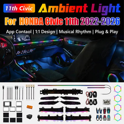 Honda Civic 11th Gen 2022-2026 Ambient Light Kit