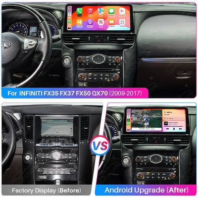 Infiniti FX35 FX37 FX50 QX70 (2009–2017) 12.3" Android Car Screen Upgrade with Wireless CarPlay & Android Auto