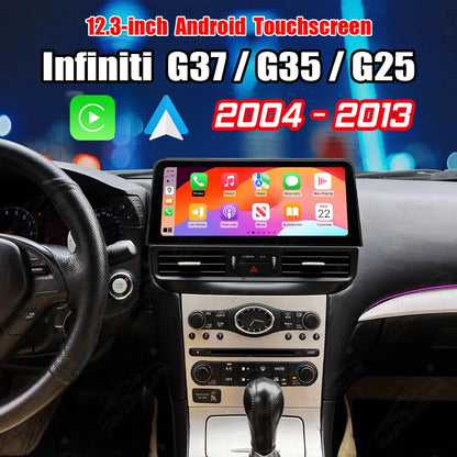 Infiniti G37 G35 G25 (2004-2013) 12.3" Android Car Screen Upgrade with Wireless CarPlay & Android Auto