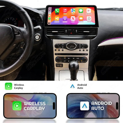 Infiniti G37 G35 G25 (2004-2013) 12.3" Android Car Screen Upgrade with Wireless CarPlay & Android Auto