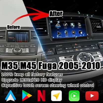 Android Multimedia Interface for Infiniti M35 M45 Nissan Fuga 2005-2010 Advanced Version with YouTube, Google Play