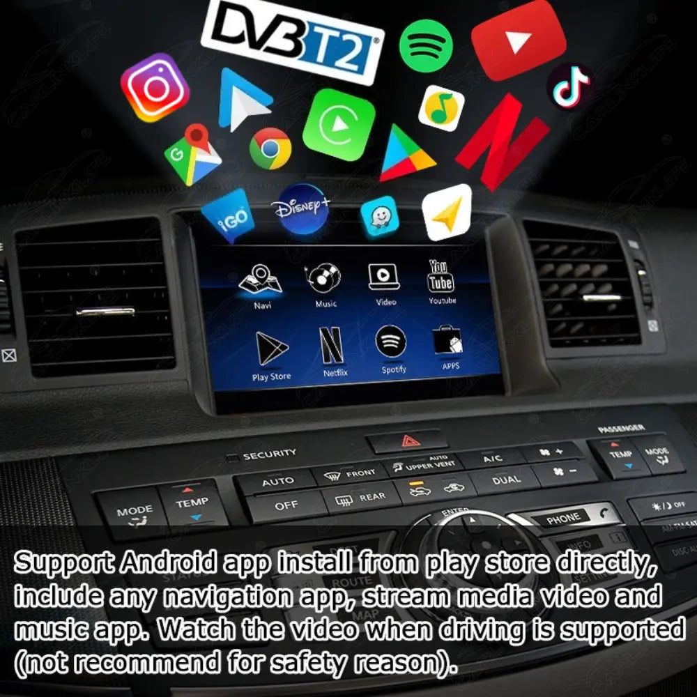 Android Multimedia Interface for Infiniti M35 M45 Nissan Fuga 2005-2010 Advanced Version with YouTube, Google Play