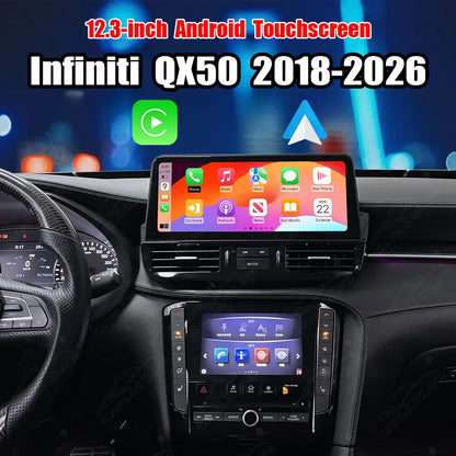 Infiniti QX50 (2018-2026) 12.3" Android Car Screen Upgrade with Wireless CarPlay & Android Auto