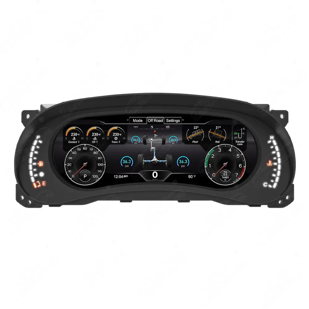 12.3" LCD Digital Cluster For Jeep Wrangler JK JL 2011-2023 Linux Dashboard Gauge Cluster