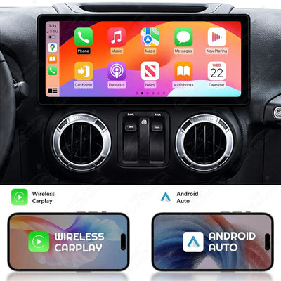 Jeep Wrangler JK (2011–2017) 12.3" Android Car Screen Upgrade | Wireless CarPlay & Android Auto