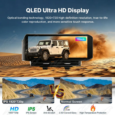 Jeep Wrangler JL (2018-2023) 15" Android Car Screen Upgrade with Wireless CarPlay & Android Auto | OEM Style Car Stereo