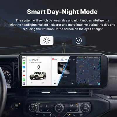 Jeep Wrangler JL (2018-2023) 15" Android Car Screen Upgrade with Wireless CarPlay & Android Auto | OEM Style Car Stereo