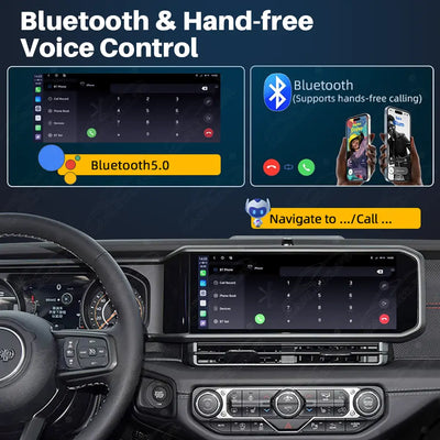 Jeep Wrangler JL (2018-2023) 15" Android Car Screen Upgrade with Wireless CarPlay & Android Auto | OEM Style Car Stereo