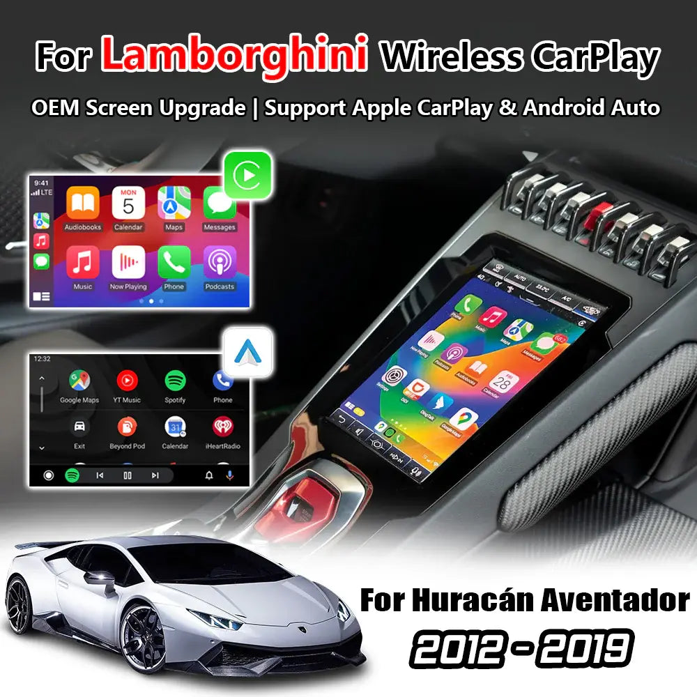 Wireless Apple Carplay & Android Auto OEM Upgrade Module for Lamborghini Huracan Aventador 2012-2019
