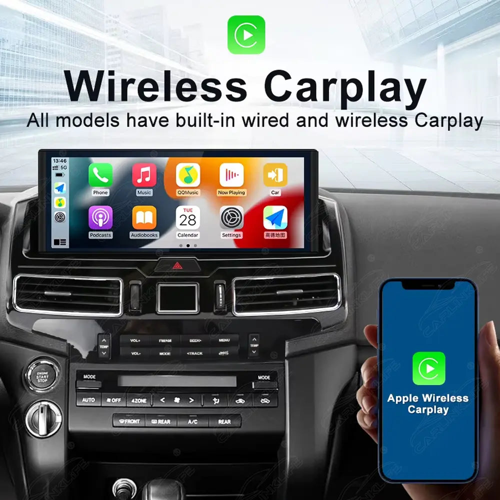 12.3 inch Android Car Radio for Toyota Land Cruiser 200 LC200 2007-2021 Car Stereo CarPlay Multimedia Player