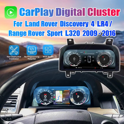 12.3" LCD Digital Cluster For Land Rover Discovery 4 LR4 2009-2016 / Range Rover Sport 2010-2013 Linux Dashboard Gauge Cluster