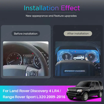 12.3" LCD Digital Cluster For Land Rover Discovery 4 LR4 2009-2016 / Range Rover Sport 2010-2013 Linux Dashboard Gauge Cluster
