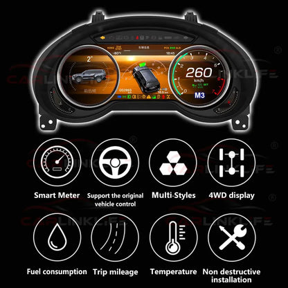 LCD Digital Cluster For Lexus GX460 2010-2021 Linux Digital LCD Dashboard Instrument Gauge Cluster