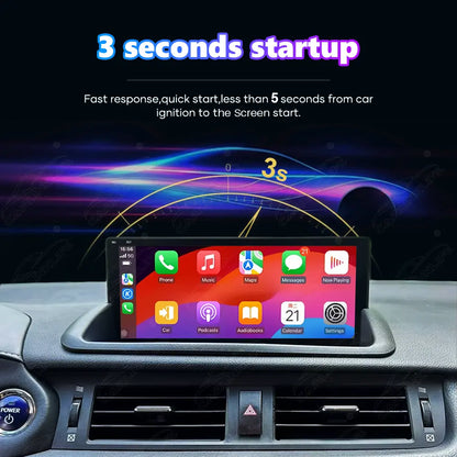10.25 Inch Linux Touch Screen For Lexus CT 200h 2011-2018 Wireless Carplay Android Auto Car Radio