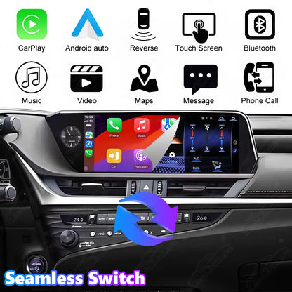 12.3 Inch Linux Touch Screen For Lexus ES 2018-2021 Wireless Carplay Android Auto Car Radio