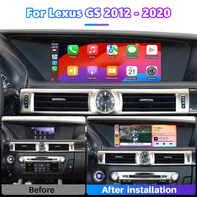 12.3 Inch Linux Touch Screen For Lexus GS 2012-2020 Wireless Carplay Android Auto Car Radio