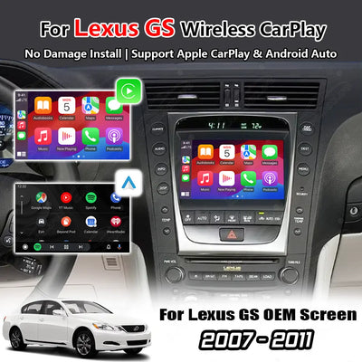 Lexus GS Wireless Apple CarPlay & Android Auto Retrofit Module | OEM Screen Upgrade (2007–2011)