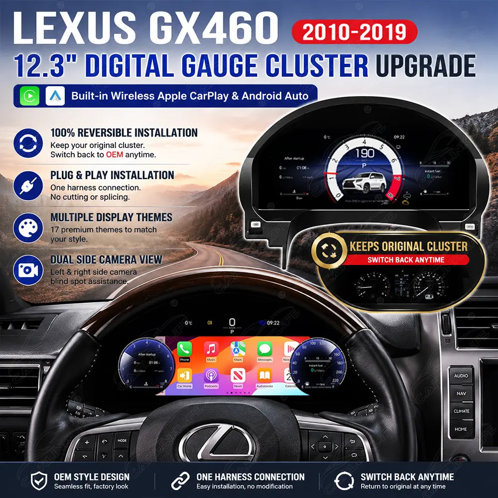 Lexus GX460 (2010-2019) Digital Cluster with CarPlay