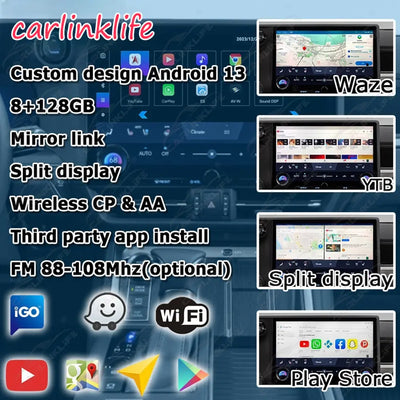 Android 13.0 Multimedia Interface for Lexus GX460 2022-2023 with Youtube, Google Play