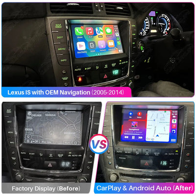 Lexus IS Wireless Apple CarPlay & Android Auto Retrofit Module | OEM Screen Upgrade (2005–2014)