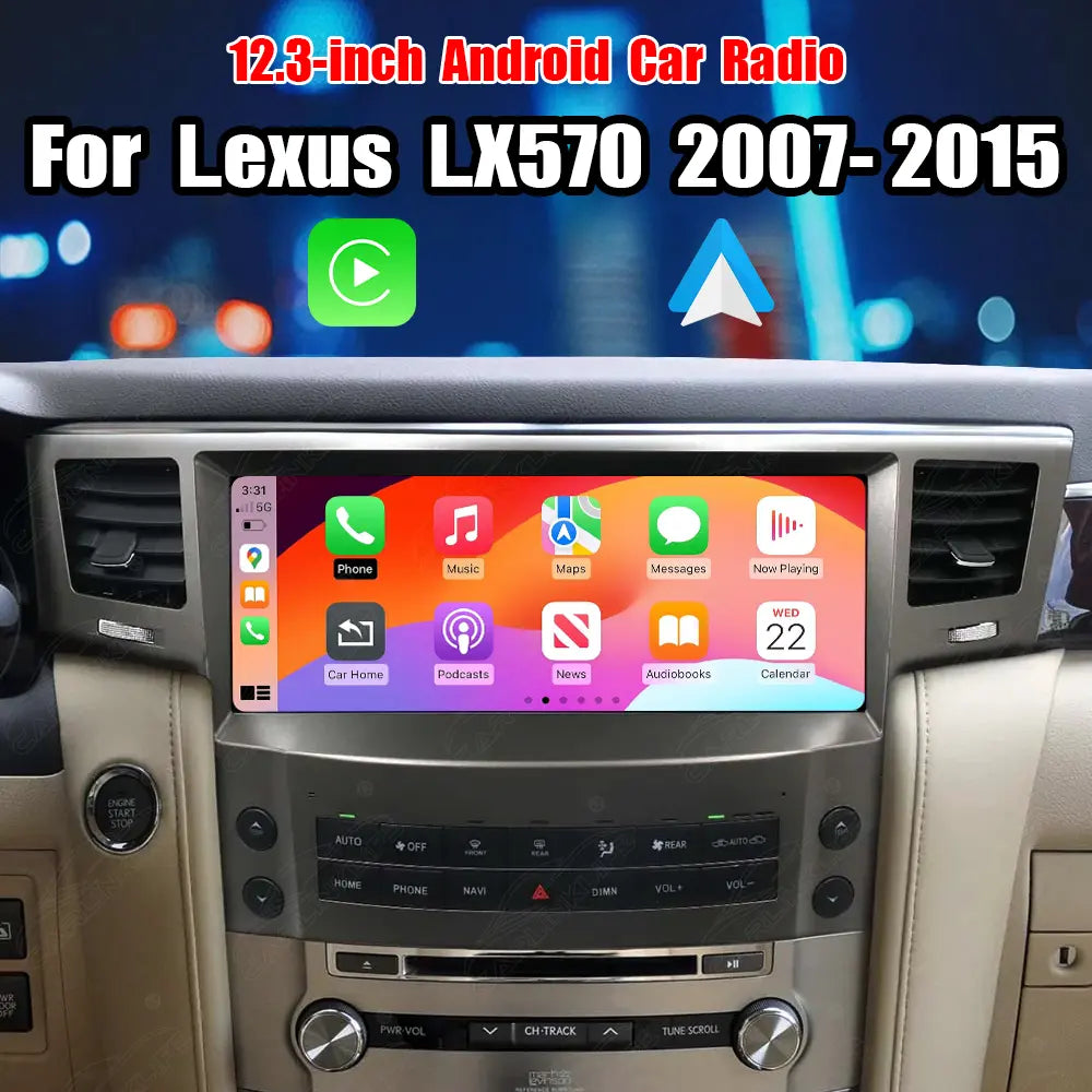12.3 inch Android Car Radio For Lexus LX570 2007-2015 Car Stereo CarPlay Multimedia Player