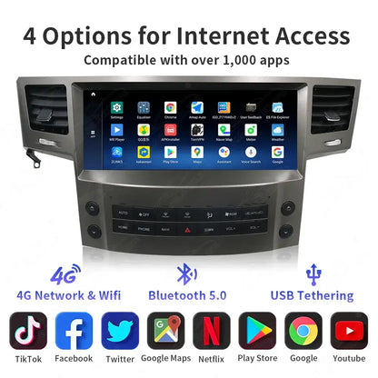 12.3 inch Android Car Radio For Lexus LX570 2007-2015 Car Stereo CarPlay Multimedia Player