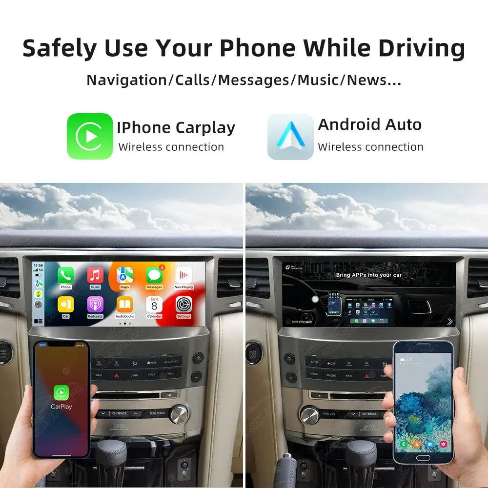 12.3 inch Android Car Radio For Lexus LX570 2007-2015 Car Stereo CarPlay Multimedia Player