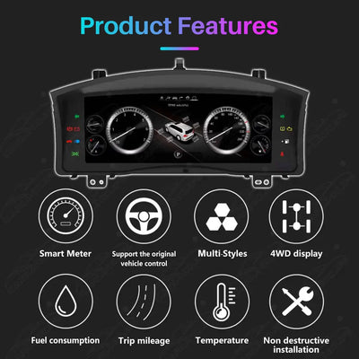 12.3" LCD Digital Cluster For Lexus LX570 2007-2015 Linux Dashboard Gauge Cluster