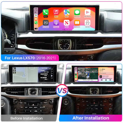 12.3'' Android Car Radio for Lexus LX570 2016-2021 Car Stereo CarPlay Multimedia Player