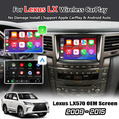 Lexus LX570 Wireless Apple CarPlay & Android Auto Retrofit Module | OEM Screen Upgrade (2009–2015)