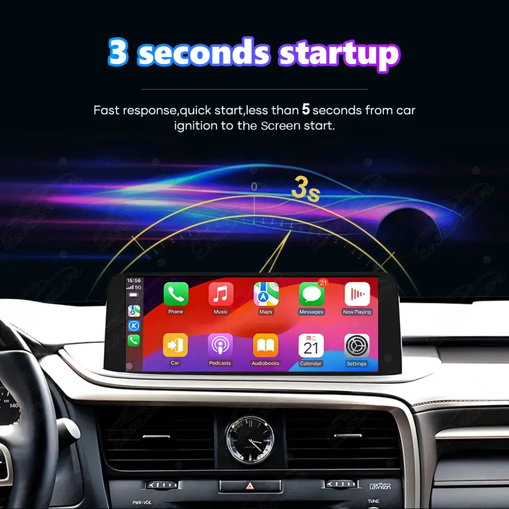 12.3 Inch Linux Touch Screen For Lexus RX 2020-2022 Wireless Carplay Android Auto Car Radio