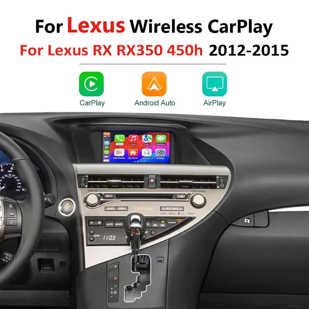 Wireless Apple CarPlay Android Auto For Lexus RX RX350 450h 2012-2015 ...